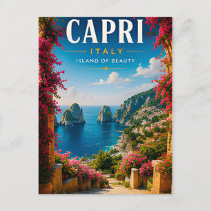 🏝️ Capri Italië Kustontsnapping Huisdecoratie 🌺 Briefkaart