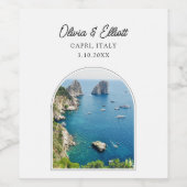 Capri Italie Mariage Étiquette de vin (Étiquettes simples)
