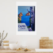 Capri Italie - Poster de style rétro (Cuisine)