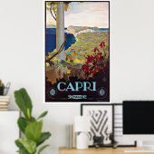 Capri, Italie Poster Vintage voyage (Bureau à domicile)