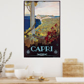 Capri, Italie Poster Vintage voyage (Cuisine)