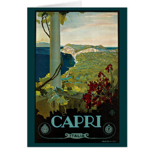 Capri, Italie, Poster Vintage voyage Art Italia