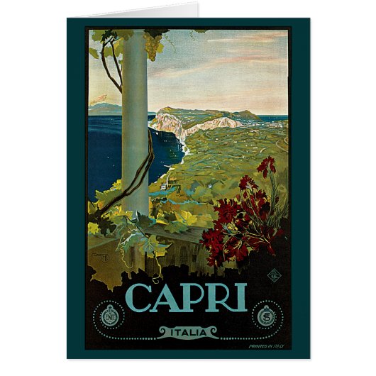 Capri, Italie, Poster Vintage voyage Art Italia (Devant)