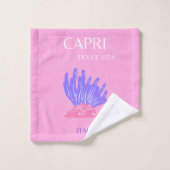 Capri, Italie, Preppy, rose (Gant de toilette)