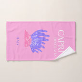 Capri, Italie, Preppy, rose (Serviette à main)