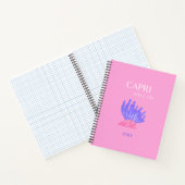 Capri, Italië, Preppy, Roze Notitieboek (Binnen)
