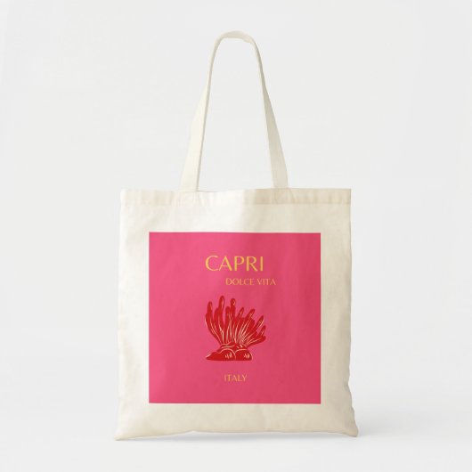 Capri, Italië, roze Tote Bag (Voorkant)
