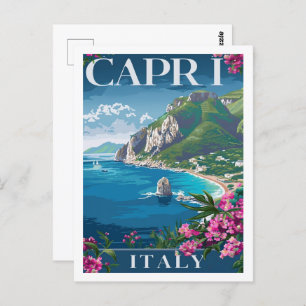 Capri Italië Vintage Beroemde Reisplaats Briefkaart