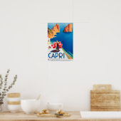 Capri Italië Vintage Reizen Poster (Keuken)