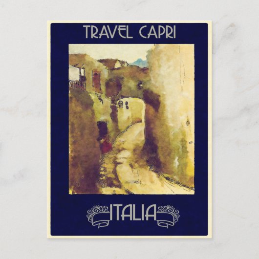 Capri, Italië Vintage Travel Briefkaart (Voorkant)
