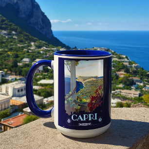 Capri, Italië Vintage Travel Toerisme Mok