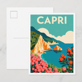 Capri Italy Art vintage Travel Briefkaart
