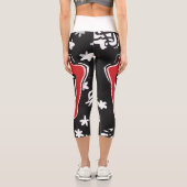 Capri Keith Haring Style Leggings pour femmes avec Nerd (Verso)