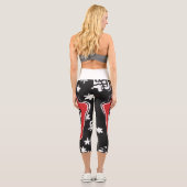 Capri Keith Haring Style Leggings pour femmes avec Nerd (Verso)