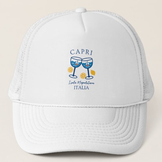 Capri – Kust Zomer Italië Reizen Trucker Pet (Voorkant)