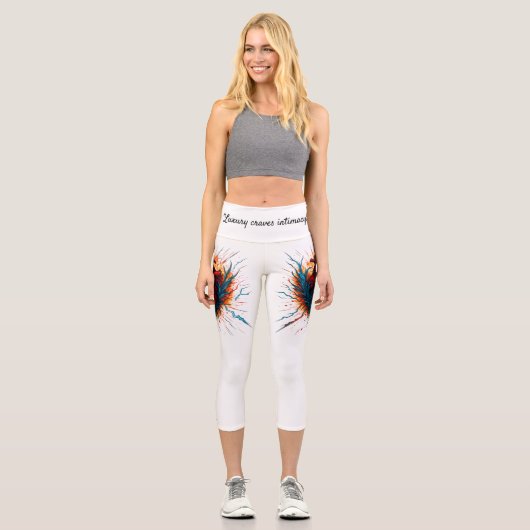 Capri Leggings à battement de coeur - Electrifying Love  (Recto)