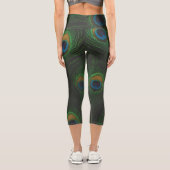 Capri Leggings à Imprimé de Plume de Paon (Verso)