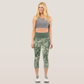 Capri Leggings à motif de feuille tropicale (Recto)