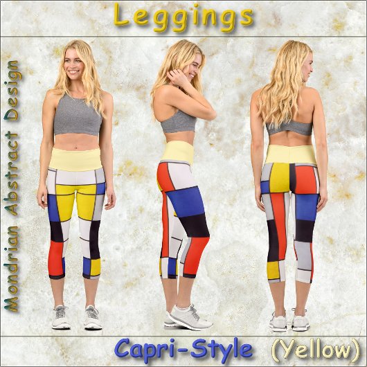 CAPRI LEGGINGS - Abstrait mondrien - Couleurs prim