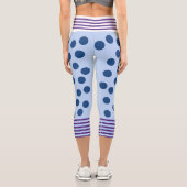 Capri Leggings amusants bleus et violets (Verso)