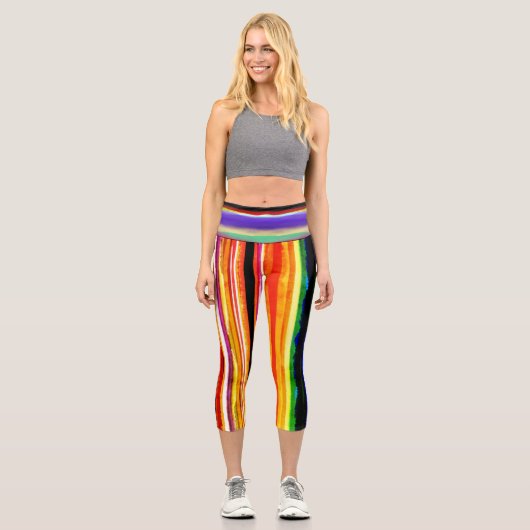 Capri Leggings arc-en-ciel jaune incroyable (Recto)