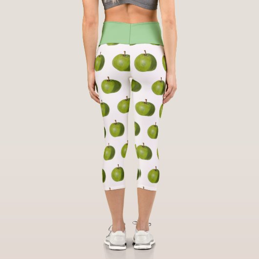 Capri Leggings avec design Apple vert (Verso)