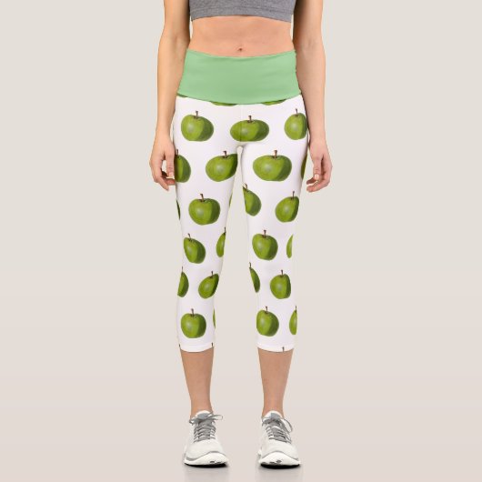 Capri Leggings avec design Apple vert (Recto)