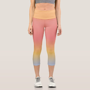 Capri Leggings avec orange, or et rose