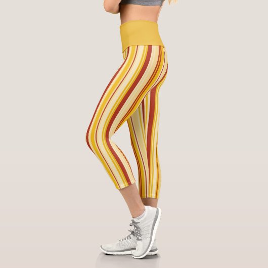 Capri Leggings Capris haute taille Tangerine (Gauche)