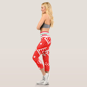 Capri Leggings couleurs du drapeau national de Biéloruss