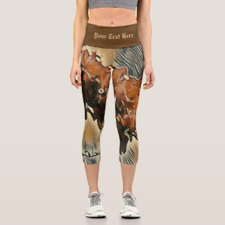 Capri Leggings d'art de l'arbre rose