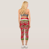 Capri Leggings de Noël Holly Branch (Verso)
