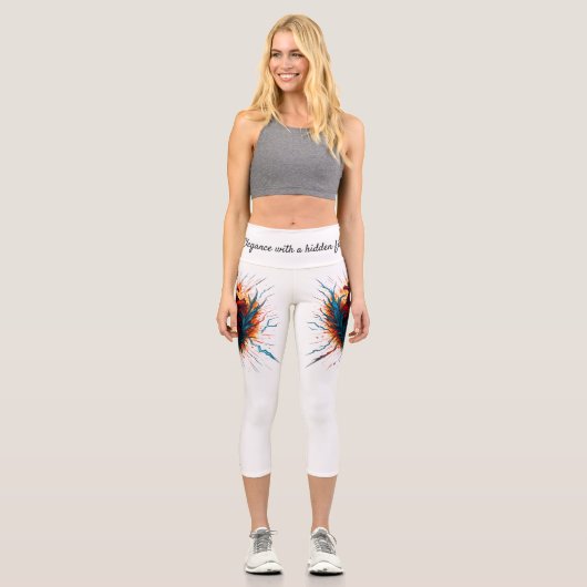 Capri Leggings de passion électronique - "Elégance avec (Recto)