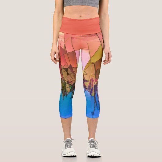 Capri Leggings Design abstrait (Recto)