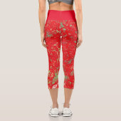 Capri Leggings en rouge et vert Résumé Design (Verso)