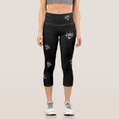 Capri Leggings Femme "Black Diam's" Diamant Noir  (Recto)