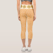 Capri Leggings Floraux Orange Groovy Rétro (Verso)