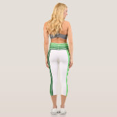 Capri Leggings - Green Ombre Stripes (Verso)