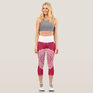 Capri Leggings imprimés Mandala Azalée pour femmes Hig