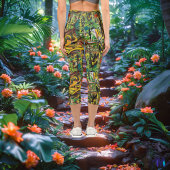 Capri Leggings Jungle Graffiti - Gras et Énergétique