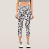 Capri Leggings modernes à motif de tigre blanc sauvage (Recto)
