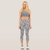 Capri Leggings modernes à motif de tigre blanc sauvage (Recto)