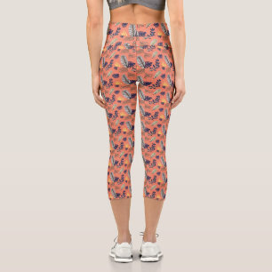 Capri Leggings Motifs de feuilles modernes
