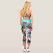 Capri Leggings opalescents avec Motif d'art moderne (Verso)