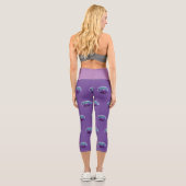 Capri Leggings Purple Puffs de Fleurs (Verso)