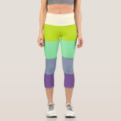 Capri Leggings rayées multicolores (Recto)