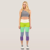 Capri Leggings rayées multicolores (Recto)