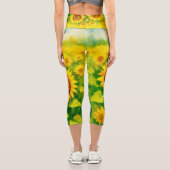Capri Leggings taille haute tournesol (Verso)