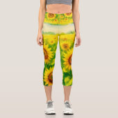 Capri Leggings taille haute tournesol (Recto)