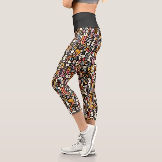 Capri Leggings ZenArte: Fusiona Estilo y Rendimiento (Gauche)